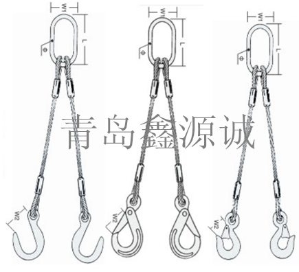 DOLECO双腿成套压制钢丝绳索具（麻芯）